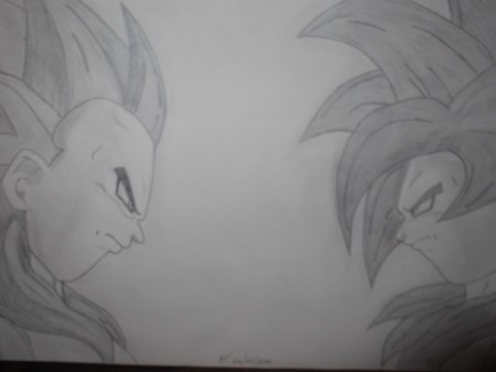 Ssj4 Vegeta vs Ss4 Goku